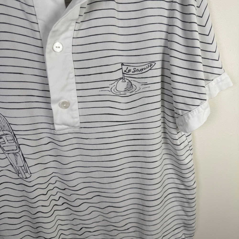 Tombolo Le Sirenuse Corsa Shirt Striped Polo Nautical Boat Size Large - Picture 4 of 7